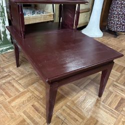 Antique Solid Wood Side Table Plant Stand 