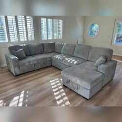 Extra large pull out sofa bed sleeper sofa with storage and USB
