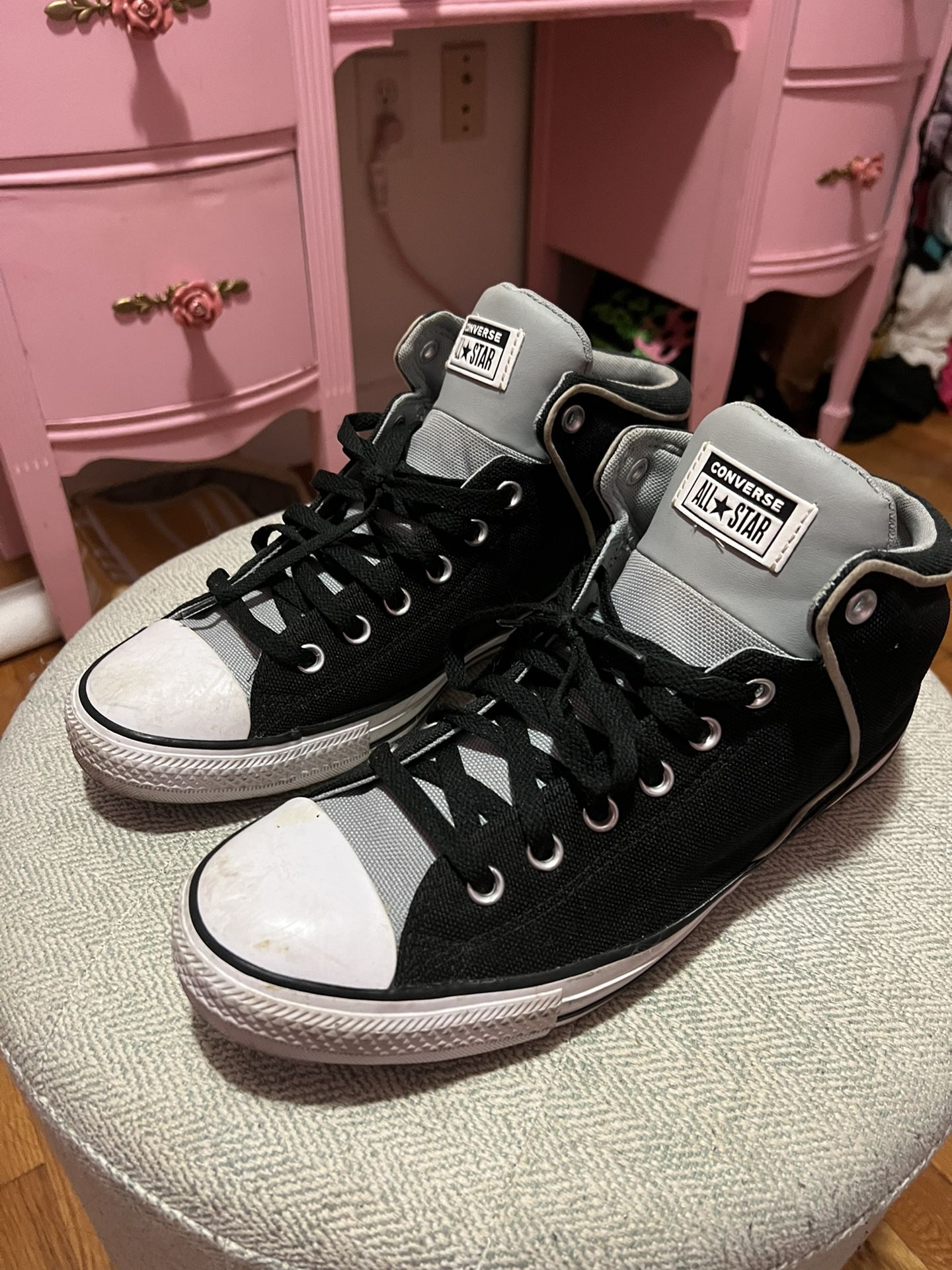 Black Hightop Converse Size 11 Mens