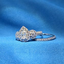 Moissanite 2.03 ctw Pear Shape 2in1 Ring 