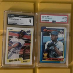 TWO Professionally Graded Ken Griffey Jr Baseball Cards