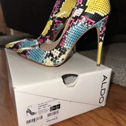 Aldo Colorful Snake Print Pumps