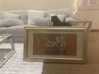 Large beautiful Framed Floral Picture OBO