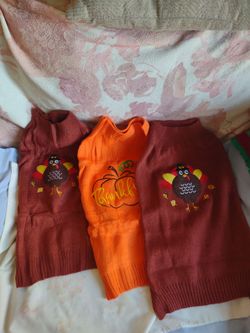 XL Thanksgiving pet sweaters