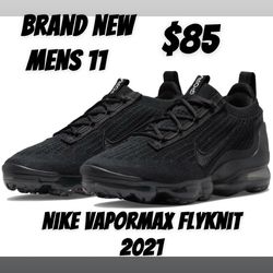 Nike Air Vapormax Flyknit 2021 Brand New Size 11 Retro triple black Tn