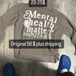 Gray Mental Health Matters Hoodie Good Fit And Cotton