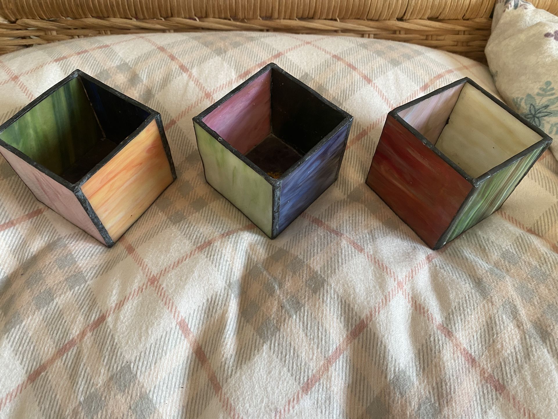Glass Candle Holders Set