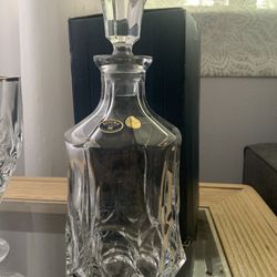 Bohemia Crystal Wine Decanter/Shannon Wine 5 Piece Set