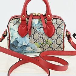 GUCCI GG Supreme Mini Blooms Crossbody Bag