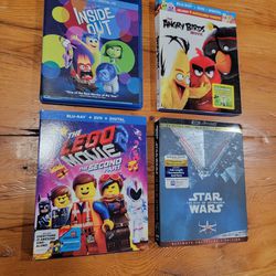 Lego Movie 2, Inside Out, Angry Birds, & Star Wars: The Rise Of Skywalker DVDs