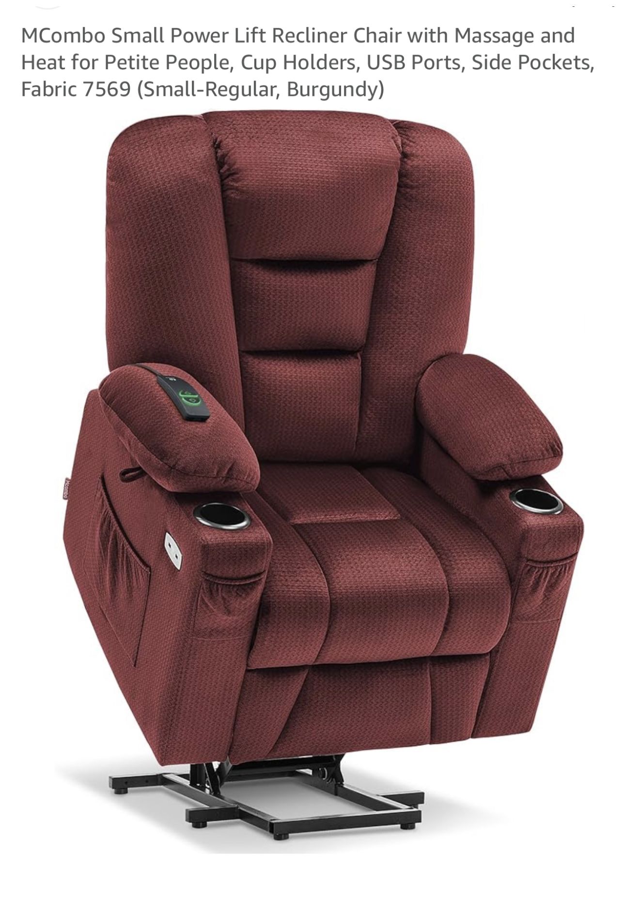 Reclinder with massage and heat