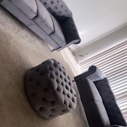 GREY 3 Piece Couch Set