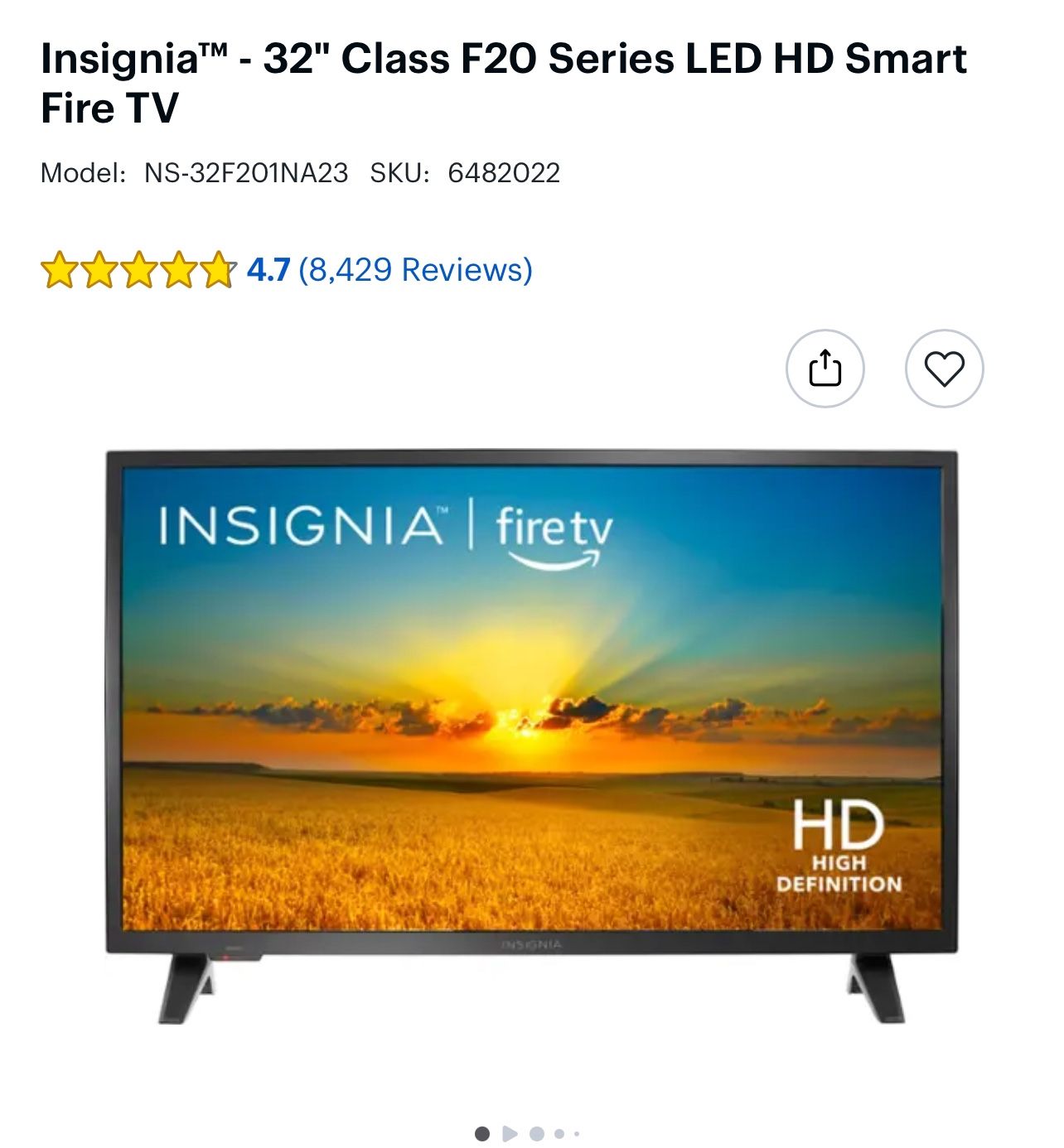 Insignia 32” Inch Tv Smart Tv Brand New