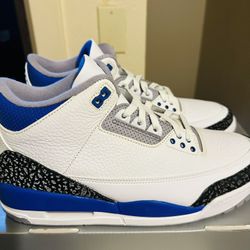 Air Jordan 3. Razer Blue. Size. 10.5. $240