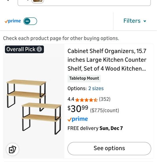 Cabinet Shelf Organizers