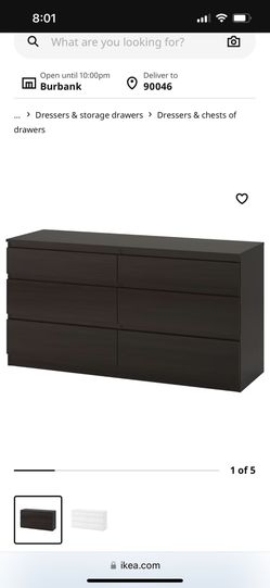 kullen 6 drawer dresser black brown KULLEN Chest of 6 drawers, black-brown, 140x72 cm – Lykus.mv