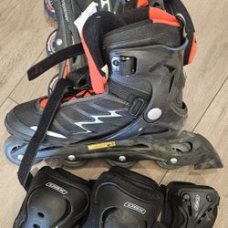Bladerunner Advantage Pro XT Inline Skates with Protective Gear – Men’s Size 10 (EU 44.5)

