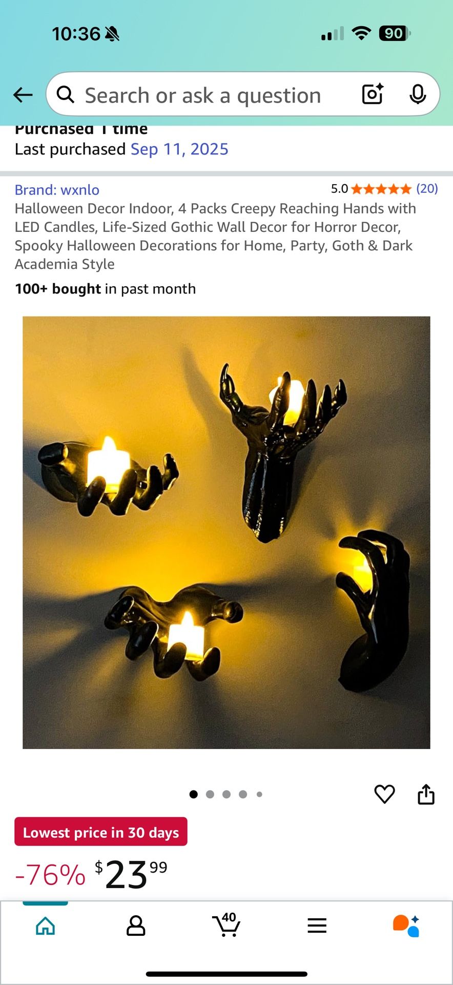 π€π» Creepy Gothic Reaching Hands β Elgin Pickup π»π€