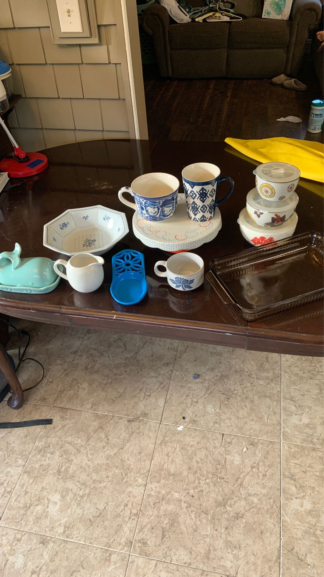 Stoneware and glass ware lot