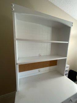 White Desk/Bookshelve