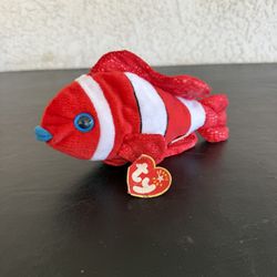 TY Beanie Baby Red Fish Named Jester