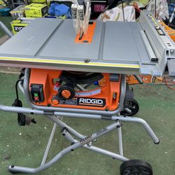 RIDGID 15 Amp 10 in. Portable Corded Pro Jobsite Table Saw with Stand