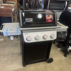 Bbq Grill Weber 4 Burner With Side Burner Gas Propane 