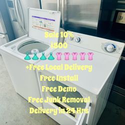 Washer Dryer GE Top Load Heavy Duty Super Capacity Clean Like New Free Delivery 