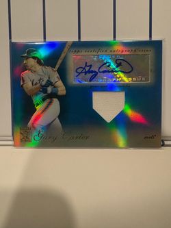 Gary Carter 2009 New York Mets Topps Tribute Auto Jersey Relic Card