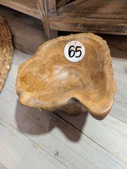 Teak Burl Wood Bowl
