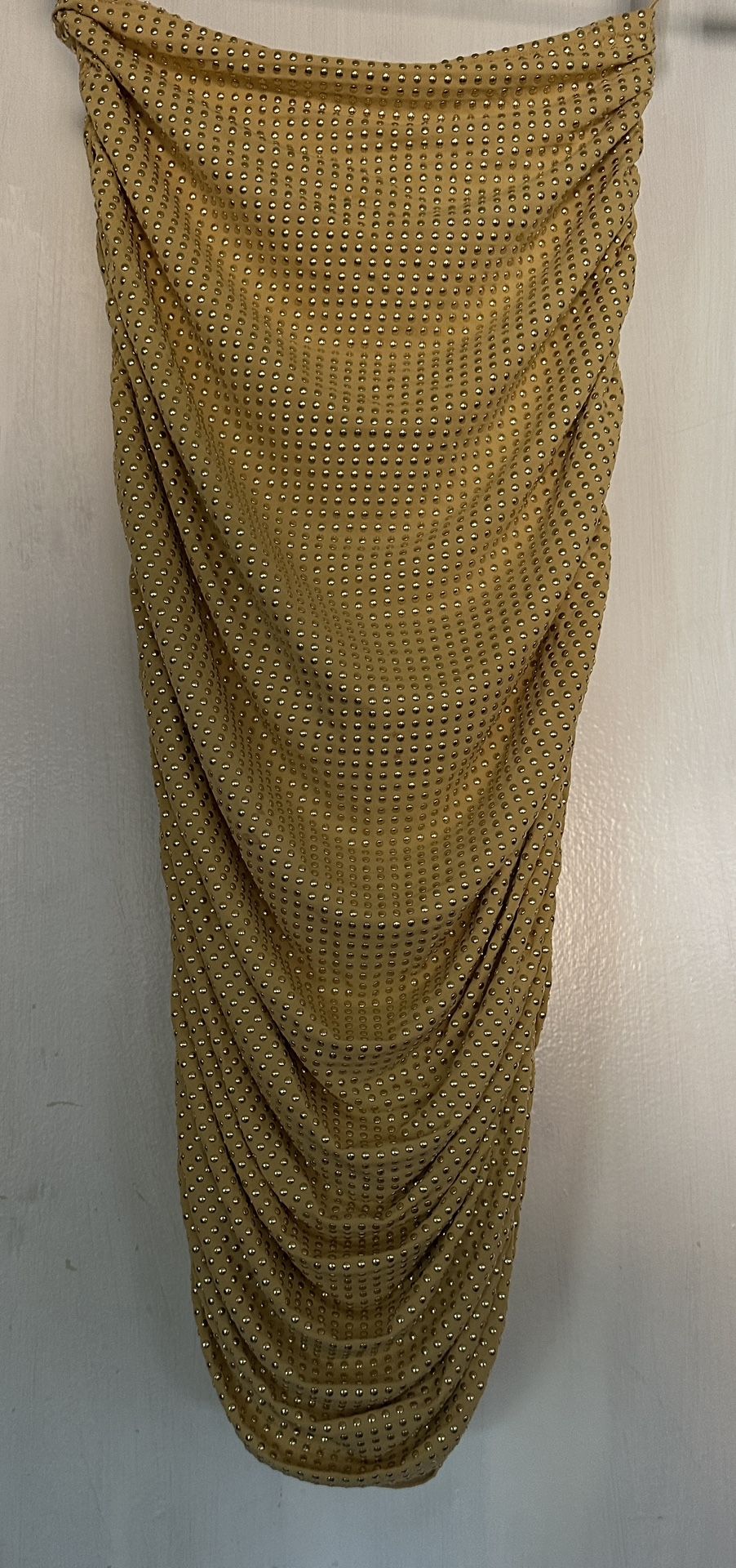 Vintage Gold Studded Céline Skirt