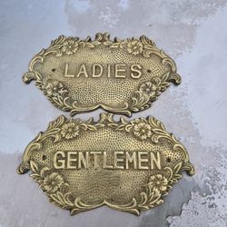Brass His & Hers Sign
