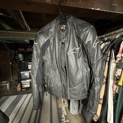 Alpinestars Leather Perforated Jacket And Perforated Track Pants