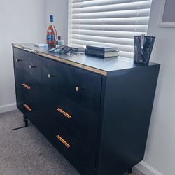 Black And Gold Dresser 