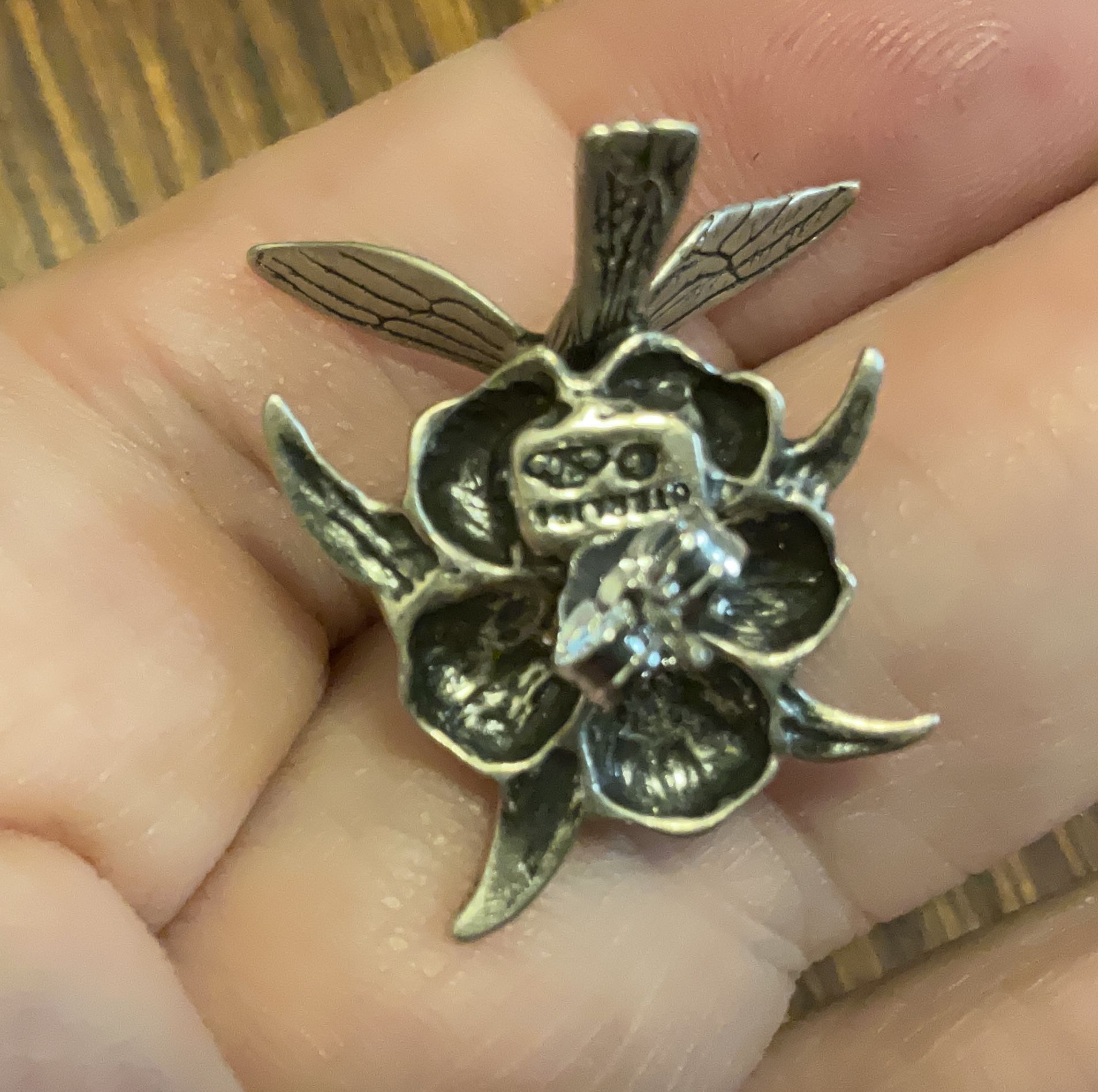 Vintage Sterling, Hummingbird, and Flower Post earrings