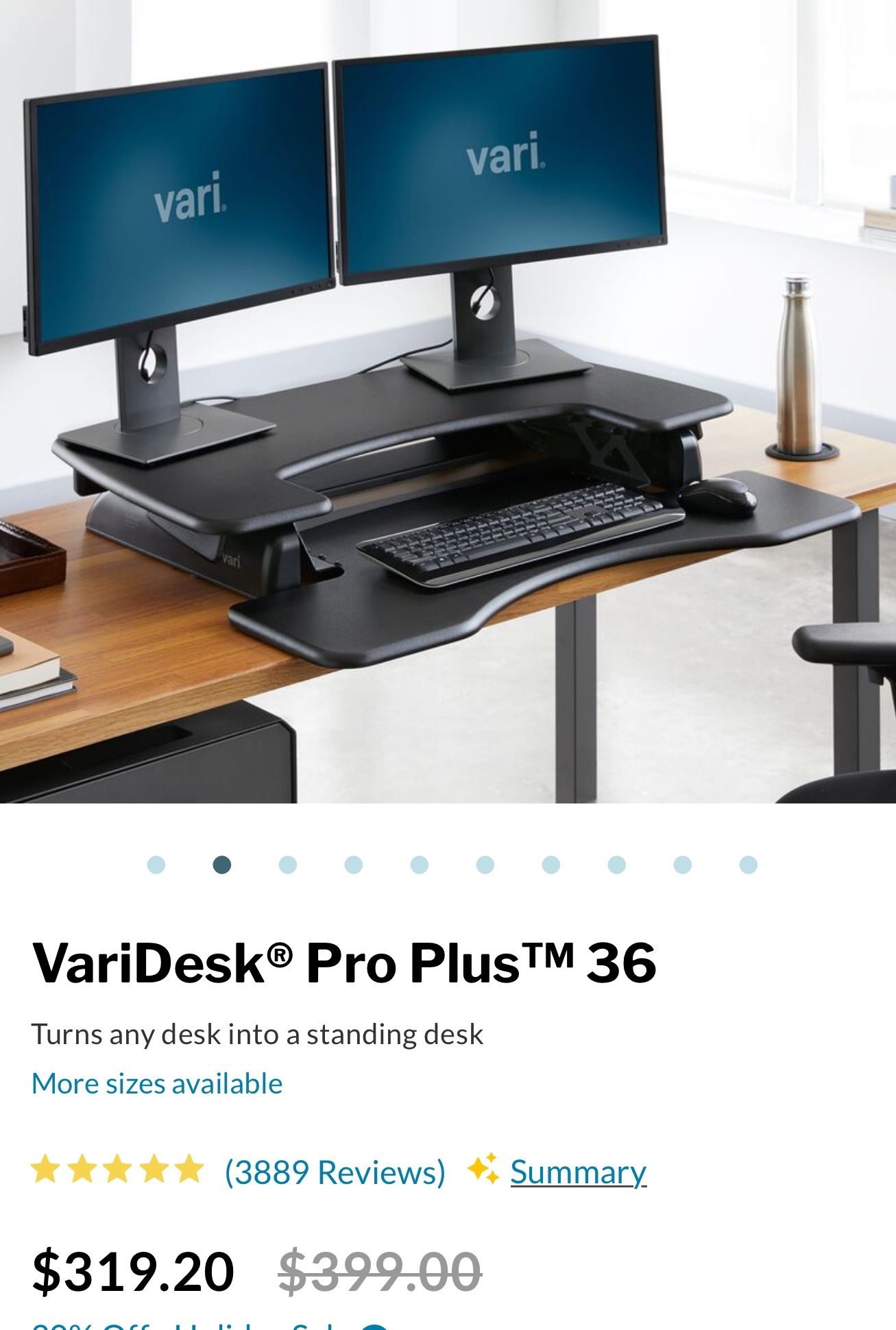 Varidesk Pro 36 Standing Desk Converter – Adjustable Height Workstation