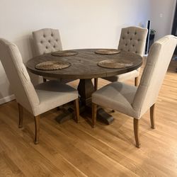 Round Dining Table  Solid Wood
