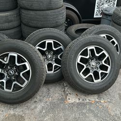 5 Rims And Tires, Ford Bronco 2025, Tire Size 255/70/18 Bridgestone Dueler AT