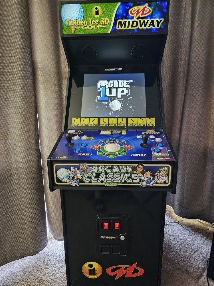 Golden Tee 3D with/ Midway XL Deluxe Arcade1up Cabinet- Excellent condition fully assembled and ready to use