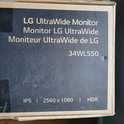 LG 34" Ultrawide Monitor 34WL550