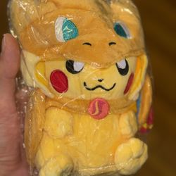 Charizard x Pikachu Cosplay Plush Toys Pikachu Peluche Lucario Stuffed Animal Doll Collectible Gift