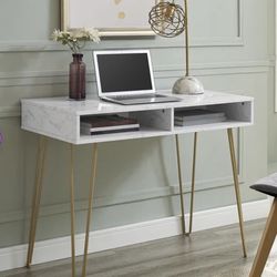 White Marble Desk