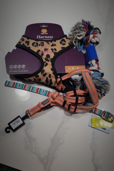 Dog - Harnesses, Collar, Rope Toy - Various Prices