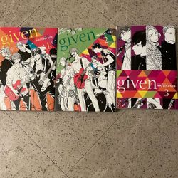 Given Manga Volumes 1-3