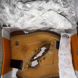 Timberland Premium 6-Inch Waterproof Boots (Wheat) – Double Sole – With Box & Receipt – Size 8.5