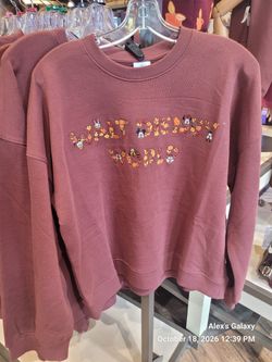 Walt Disney World 2026 Fall Leaves Sweatshirt – Mickey Mouse Autumn – New with Tags