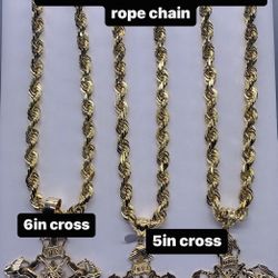 14K full Size  12mm 26in Diamond Cut Rope Chain. Crucifix Cross Sell https://offerup.com/redirect/?o=U2VwYXJhdGVseS5pbg== Stock