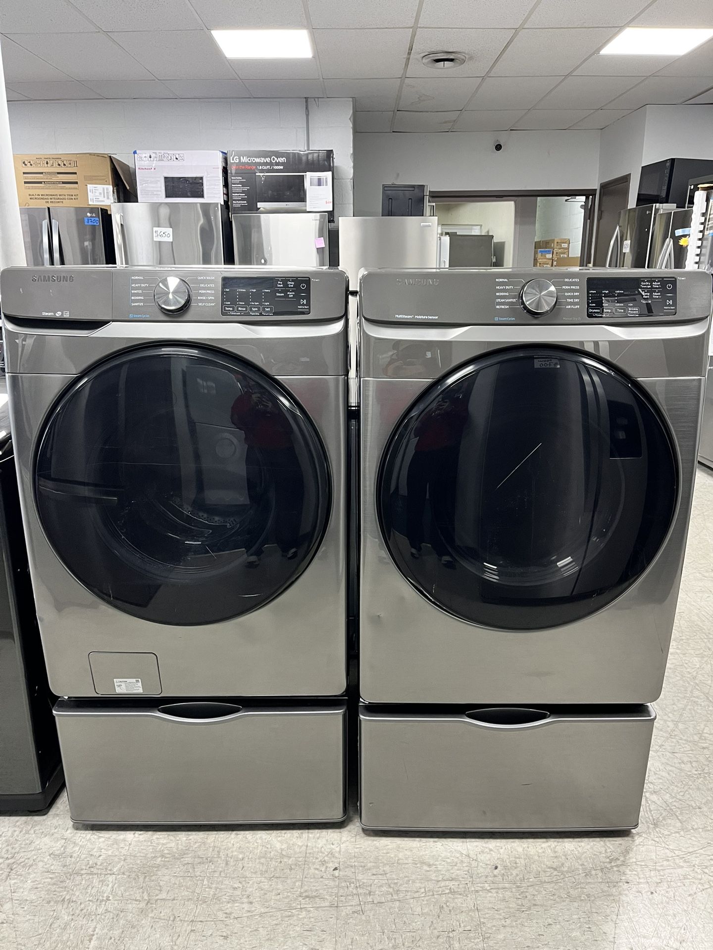 Samsung Front Load Washer & Gas Dryer Set