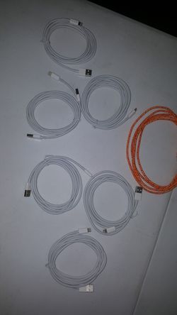 Apple lighting chargers. All colors. From 3 ft to 25 ft