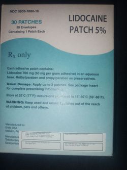 Lidocaine patches